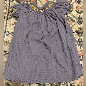 Smocked LSU Tigers Dress girls 2T boutique